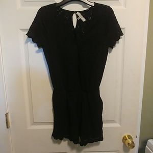 Black lace romper